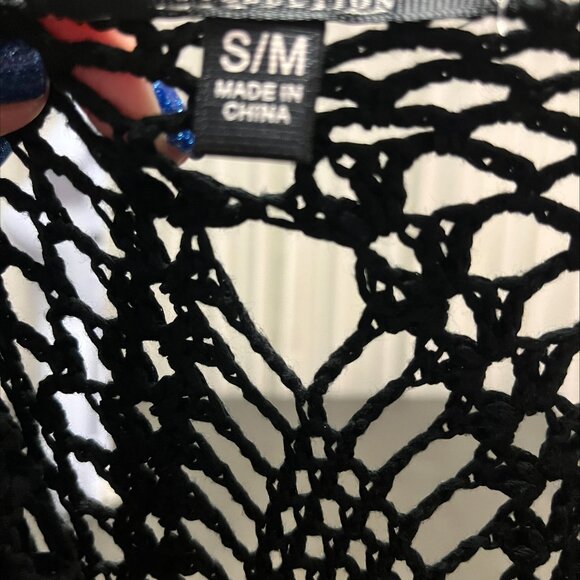 Hera Collection Black Knit Crochet Cover-Up Dress - Picture 2 of 5